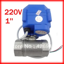 Cwx-15q 1 ''220 В Напряжение Нержавеющая сталь мини электрические шаровые Клапан воды, Двигатель управляется шаровой Клапан DN25