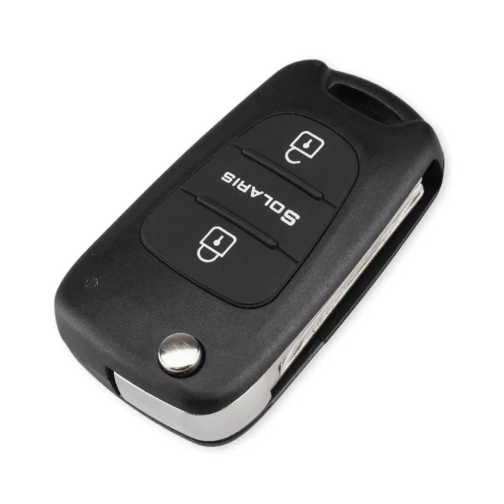 

car accessory 3 Buttons Car Flip Folding Key Shell Remote Fob Case Cover for Hyundai Solaris