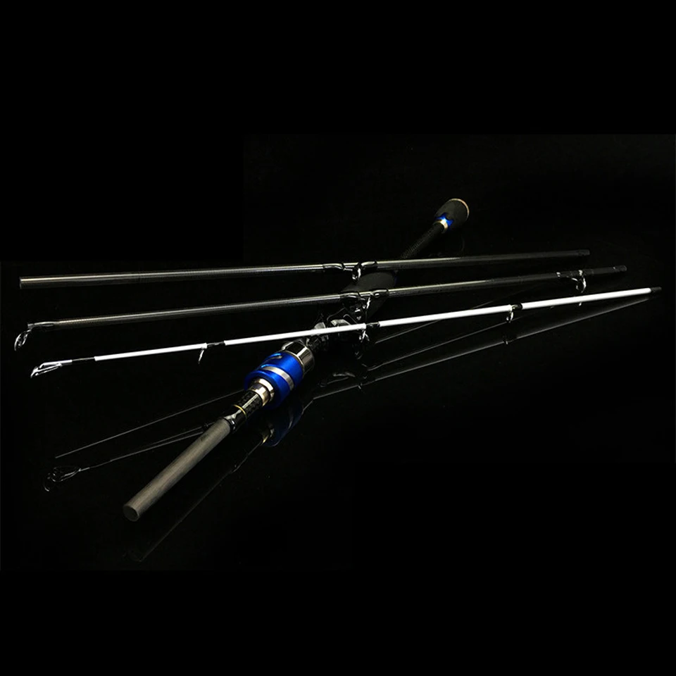 High Carbon Fiber Spinning Fishing Rod 1.8M 2.1M 4 Sections Travel Rod Casting Rod Medium Fast Action 10-25g Super Lightweight (2)