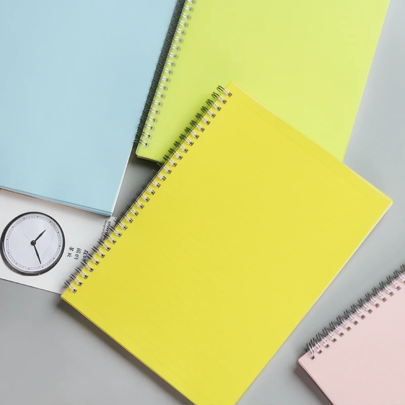

A5 Colored PP Cover Dot/Grid/Blank/Line Coil Sketchbook Notebook For Painting Drawing Kids