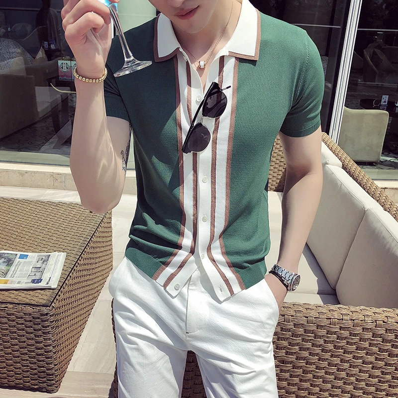 Британский стиль новые рубашки мужские зеленые Para Hombre барокко роскошные Camisa Club летние новые рубашки мужские платья Slim Fit