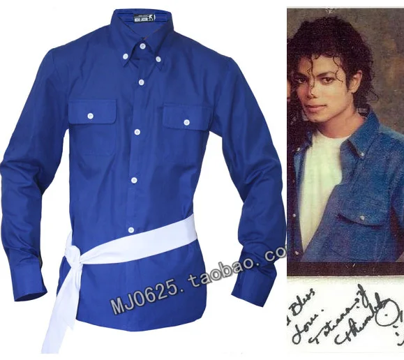 Mj Michael Jackson The Way You Make Me Feel Blue Shirt Proformance And Collection Shirt Pearl Shirt Blousesshirt Cowboy Aliexpress