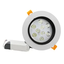 Лидер продаж Светодиодный прожектор AC 85-265 В удара 6565 лампы светодиодный лампы 9 Вт потолочные встраиваемые светильник белый/ теплые лампада светодиодный с светодиодный Drive