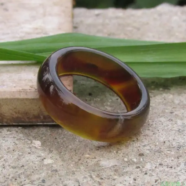 

20.3 sardonyx Natural brown jade finger ring men pull that genuine special jade ring jade