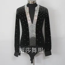 Мужской латинский Топ костюм бархат для соревнований