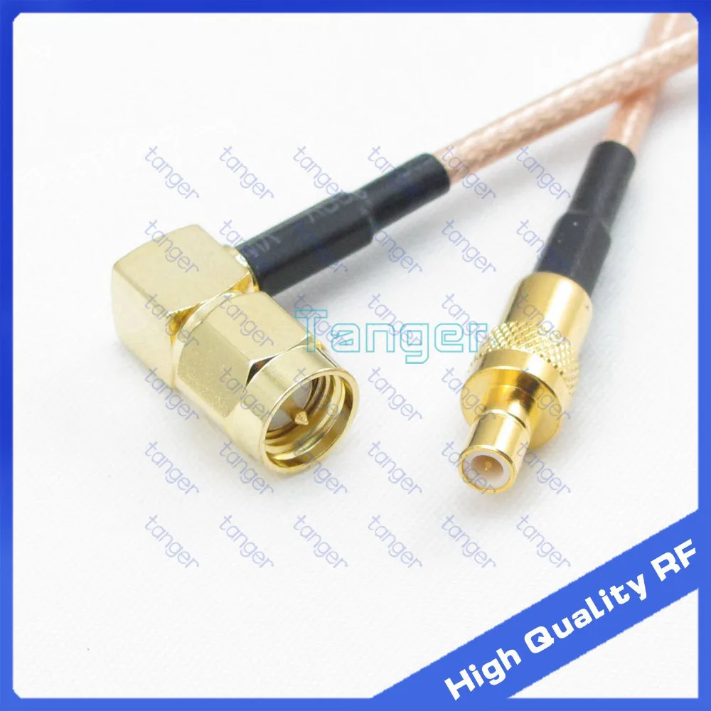 

RG316 SMB male plug to SMA male plug right angle connector with 20cm 8" 8in 8inch RF Coaxial Pigtail High Quality Low Loss cable