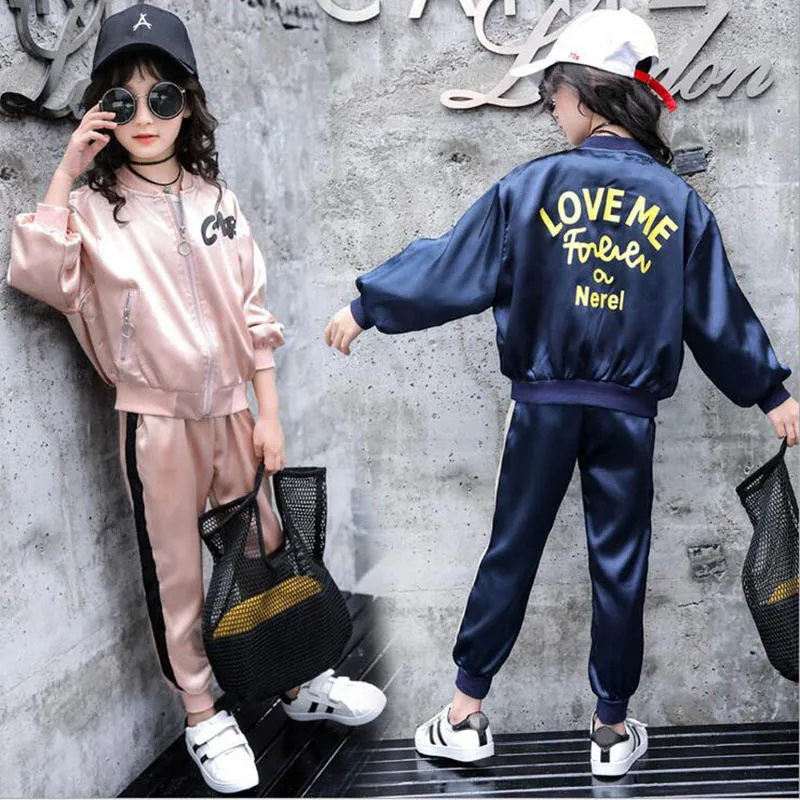 Autumn sports suit for girls Clothes Long Sleeve Kids Outfits Clothing Girl jacket + pants Set 2 PCS clothing for girls  (3)