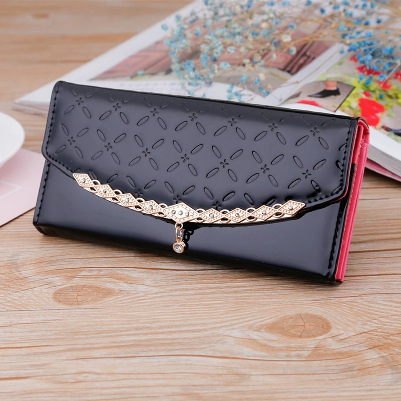 women wallet Korean version of the long section of the bright leather