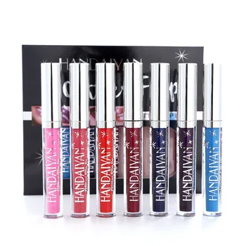 

Pro Shiny Lip Gloss Foundation Cosmetic 6 Pcs/Set Liquid Glitter Lipstick Long-Lasting Tint Gloss Make Up Non-Stick Cup lipgloss