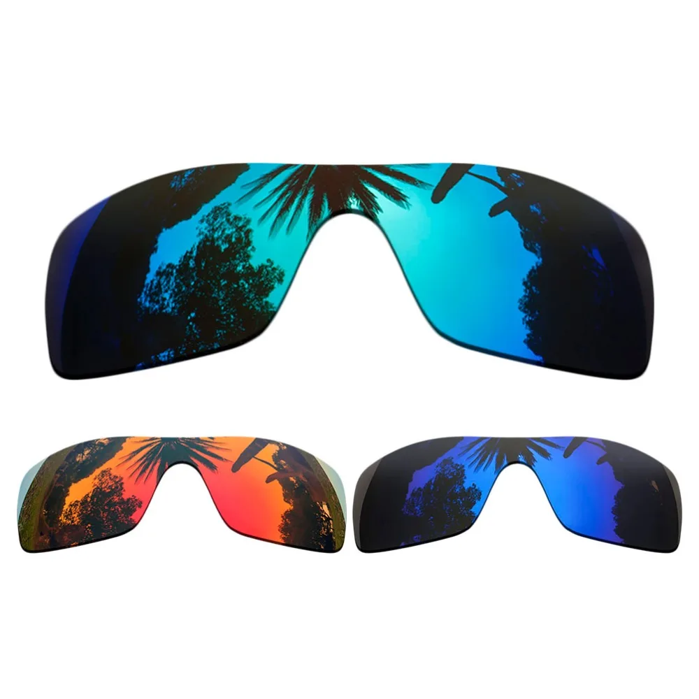 

(Ice Blue+Orange Red+Purple Mirrored Coating)3-Pieces Polarized Replacement Lenses for Batwolf Frame 100% UVA & UVB Protection