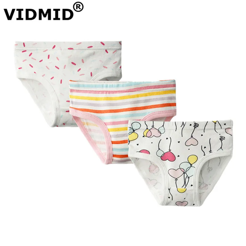 

VIDMID 3pcs/lot Baby Kids Cotton Soft Underwear Cartoon Children's Shorts Panties for Baby Girls Boxers child Underpants 7081 09