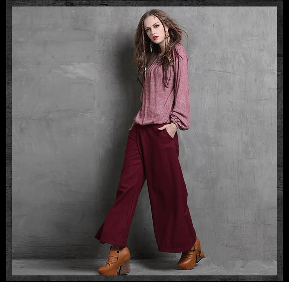 Vintage Loose Women Blouse High Quality Cotton Linen O-neck Women Shirt Lantern Long Sleeve Blusa Feminina Loose Elegant Shirt (5)