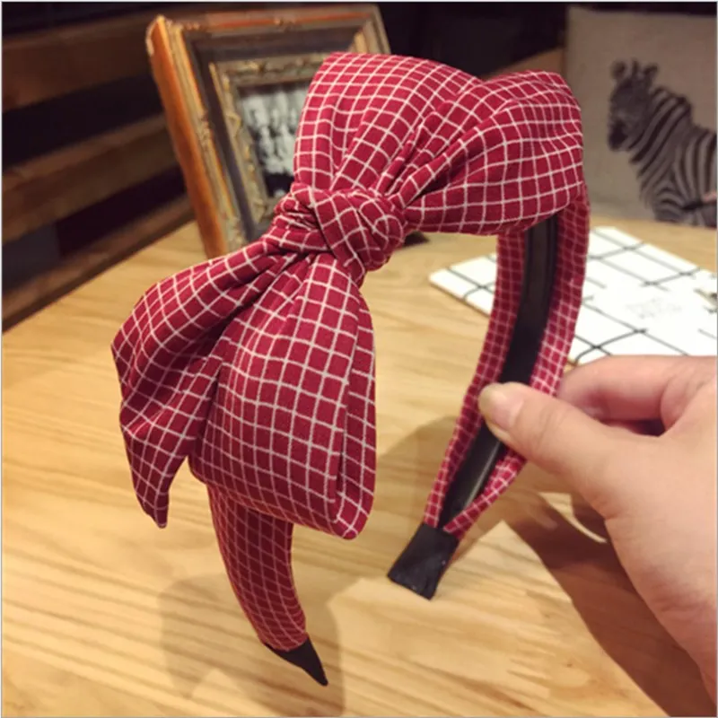 

Fashion boutique wild hair accessories women's fabric big bow with teeth hairband wide-brimmed anti-slip headband headwear girl