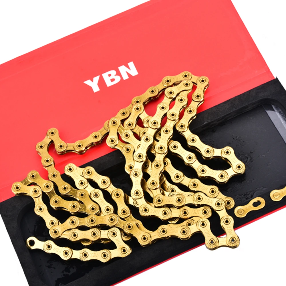 Clearance High quality Ti Titanium Gold Bike Chain 12 Speed 126 Links with magic link button compatible with SRAM GX Eagle 12s Chain 126L 7 Clearance High quality Ti Titanium Gold Bike Chain 12 Speed 126 Links with magic link button compatible with SRAM GX Eagle 12s Chain 126L 7