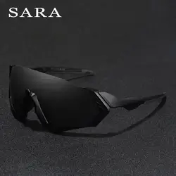 SARA Oversize для мужчин солнцезащитные очки для женщин Спорт большой рамки черный Защита от солнца очки ветрозащитный женщин мод