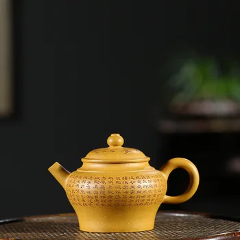 

Teapot Full Manual Raw Ore Gold Section Mud The Heart Sutra Palace Lantern Kettle Infusion Of Tea Kungfu Online Teapot Tea Set