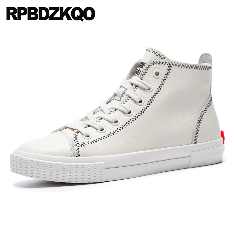 

Genuine Leather High Top Metallic Brand White Trainers 2018 Sneakers Flats Round Toe Women China Lace Up Wide Fit Shoes Ladies