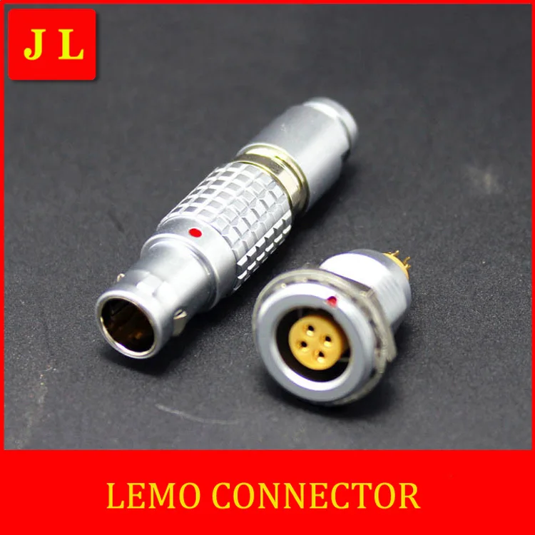 LEMO connector 4pin ;FGG.1B.304/EGG1B.304,Copper shell plating chromium