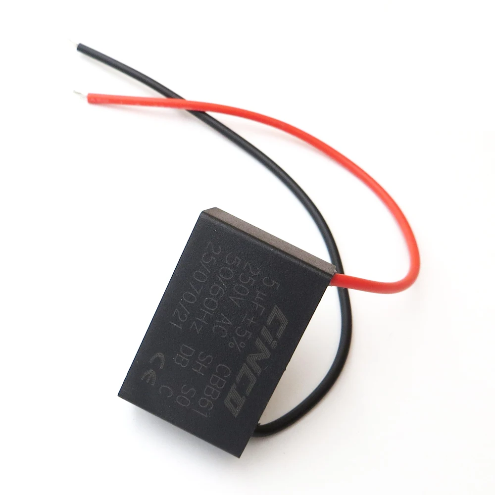 

5UF AC 250V CBB61 2 Wires Motor Run Capacitor Speed electric fanner ventilators exhaust fan capacitor start