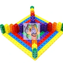 Раннее Образование строительные блоки 10 цветов 100 таблетки 2 см соединительный блок креативный пластиковый умный Соединительный ящик