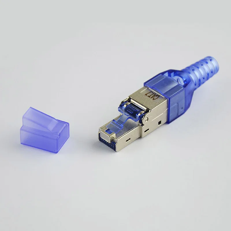 

Cable Matters 2-Pack Tool-Free Shielded RJ45 Cat 7 / Cat6A Termination Plug Cat7 Plug / Cat7 Connector Modular 23/24AWG