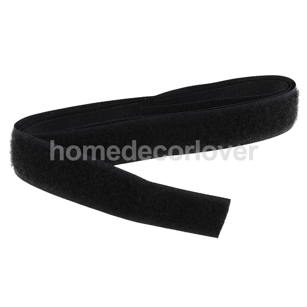 80cm 2Pcs Sewing Hook and Loop straps for clothing Black or White fastening tape not self adhesive