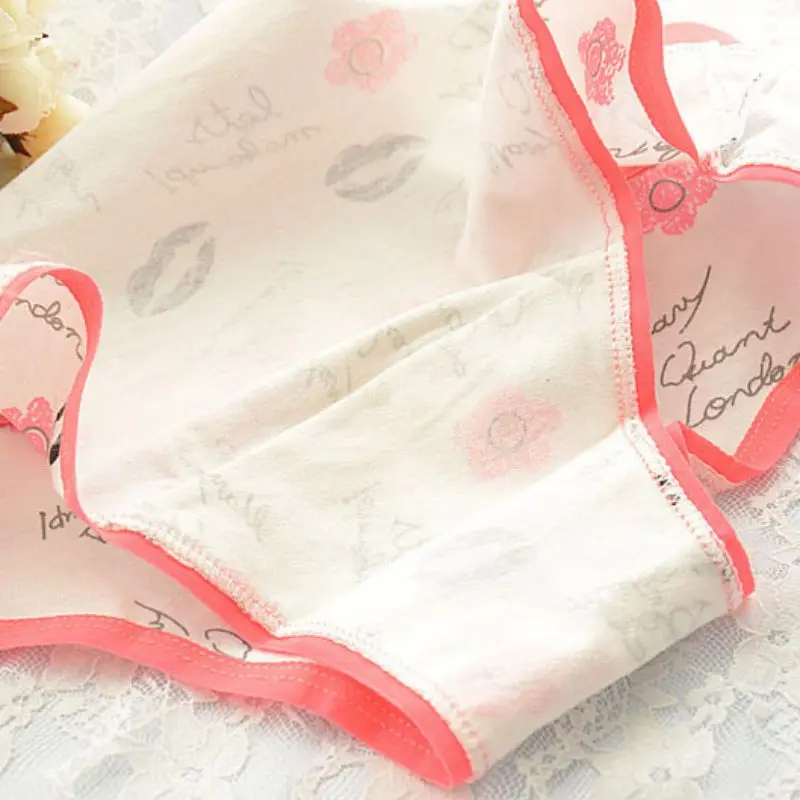 1 pcs Cotton Sexy Women Underwear Soft Panties Pink Large Code Women's Panties Briefs Plus Size