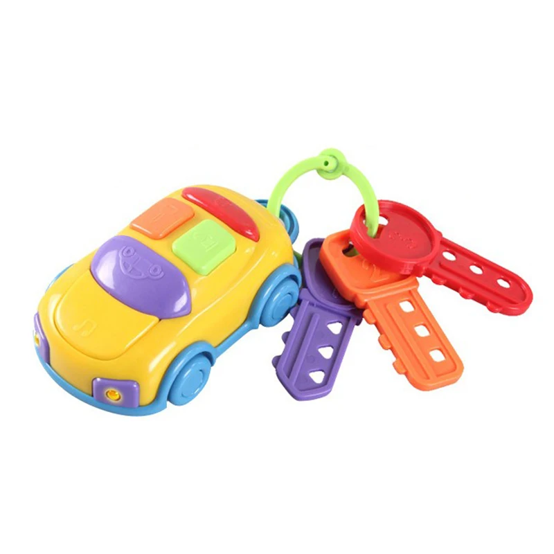 Детские игрушки автомобиль пульт дистанционного управления эмуляция ключ развивающие игрушки Погремушки мобильный 0-12 месяцев раннее образование головоломка игрушка-ключ