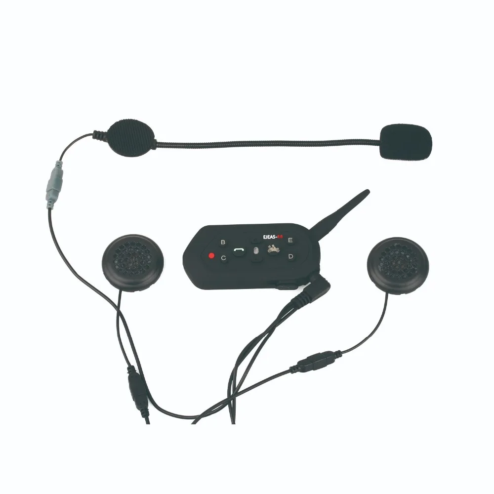EJEAS E6 мотоциклетный шлем Беспроводной домофон 1200 м Communicator Bluetooth переговорные