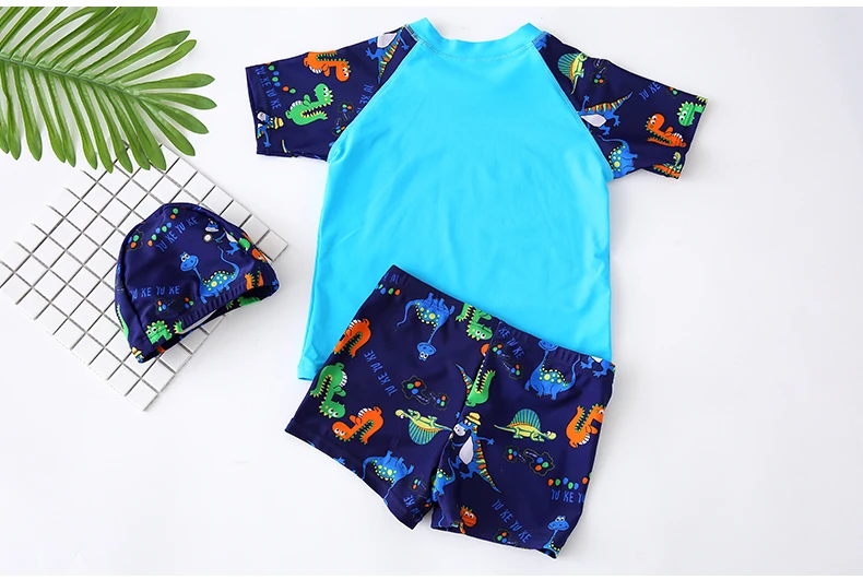 Terno de Natação Shorts para Crianças dos Desenhos Troncos do Bebê Roupa de Banho Peças Meninos Maiô Proteção uv Animados Crianças Mergulho Terno Beach Wear 3 7 High Quality Mamãe e Bebê