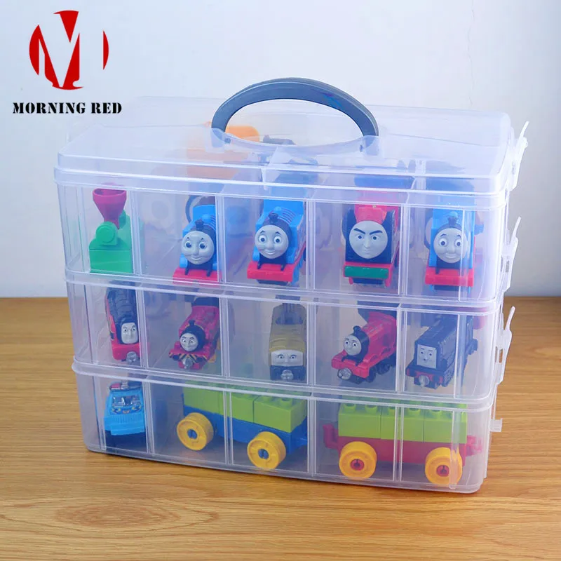 Большой пластиковый чехол игрушки для детей коробка хранения Лего органайзер