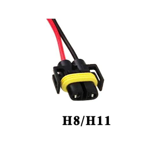 Керамический разъем Viecar для H1/H3/H4/H7/H8/H11/HB3 9005/HB4 9006/BA15S/BAU15S/T10/T20 LEDBulb разъем кабеля автомобильной лампы - Название цвета: H8 H11 Blub