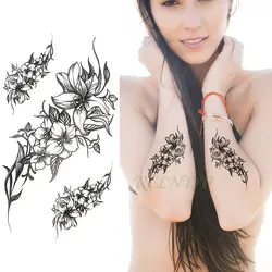 Водостойкая временная татуировка наклейка цветок временная татуировка флэш-тату Рука ноги Прохладный для девочек женщин мужчин