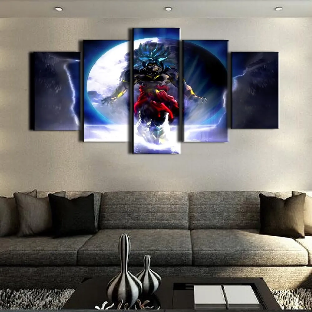 5 Panel Animated Dragon Ball Painting Canvas Wall Art Picture Home Living Room Print Modern With Free Shipping Worldwide Weposters Com