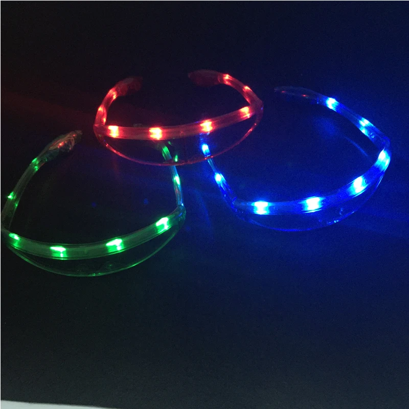 FlashingLuminous glasses led Glow Space glasses led party Supplies Christmas rave festival LED Light Up Night club Dress up (3)