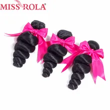 Miss Rola Hair Pre-Colored Loose Wave Bundles 100% Human Hair 100g Malaysia Hair Extensions Weave Hair Bundles 3 Pc