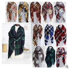 za winter scarf 2016 font b Tartan b font Scarf women 140 140cm Plaid Scarf cuadros