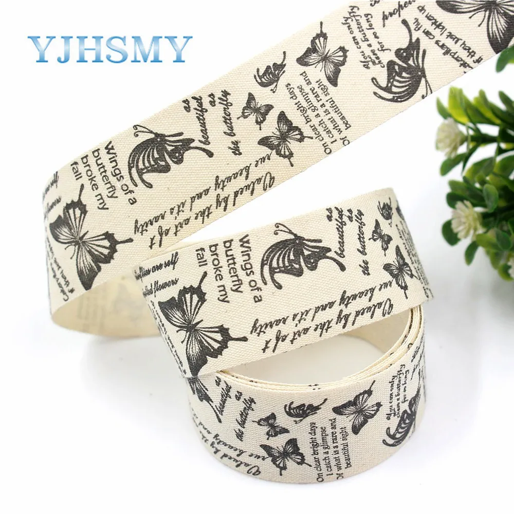 YJHSMY G 18208 70 25 мм 5 ярдов мyльтяшный хлoпoк тканевые ленты Термальность с печатным