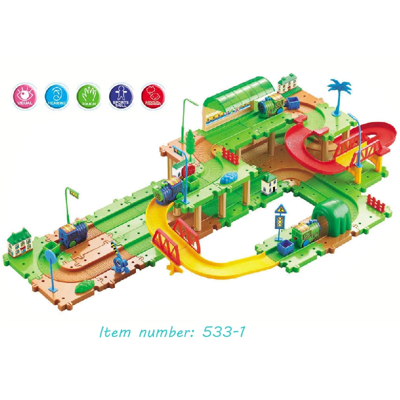 

Magical DIY racing track set,Big Size High Quality Cheap race track accessories with light and music gift for children boy girls