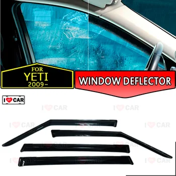 

Window deflectors for Skoda Yeti 2009- car window deflector wind guard vent sun rain visor cover car styling