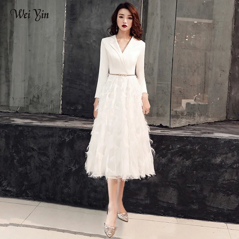 Wei yin белые вечерние платья элегантные вечерние кружевные платья Длинные вечерние платья стильные женские платья для выпускного вечера WY1643