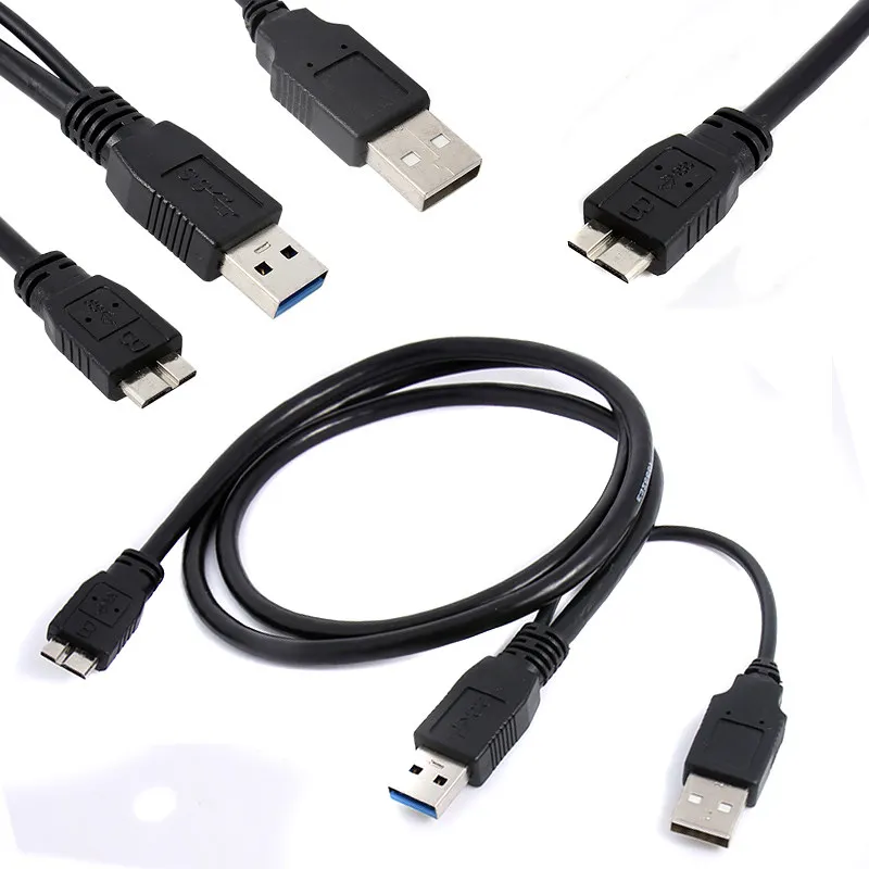 1pc Profesional HDD USB High Quality Black HDD 50cm USB 3.0 A Male To Micro B Y Cable For Mobile Hard Drive Mayitr