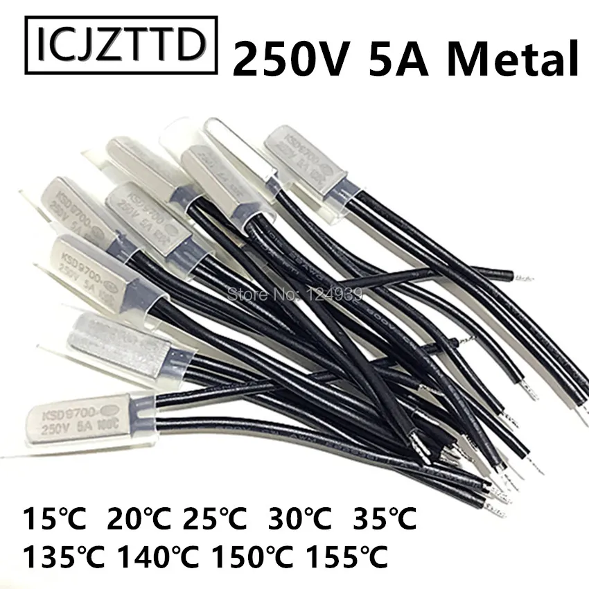 KSD9700 металл 15 ℃ 20 25 155 250V 5A 35 градусов биметаллический дисковый переключатель