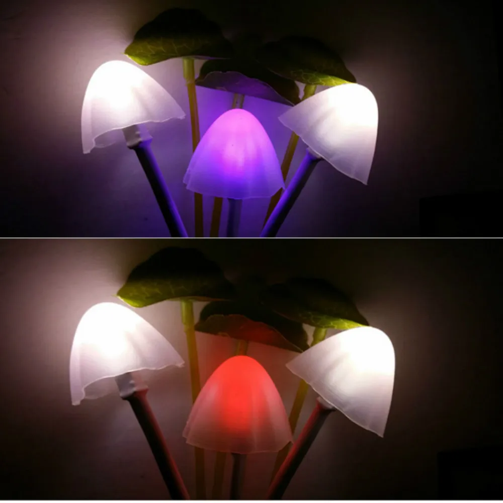 Светодиодный Ночной светильник с датчиком гриба, декоративный светильник, ЕС, США, для маленьких детей, новинка, беспроводной настенный ночник-прожектор