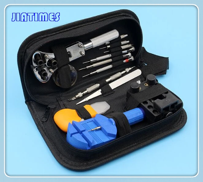 

Hot Sale 13pcs Watch Repair Tool Kit Case Opener Link Remover Spring Bar Tool w/ Carrying Case
