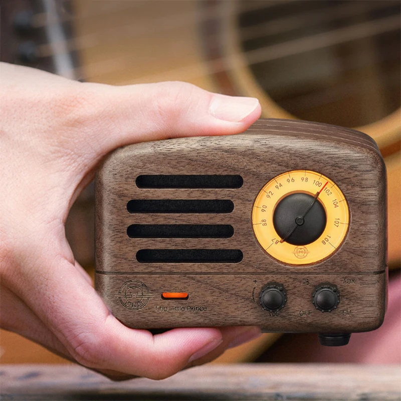 Original Xiaomi Cat King FM Bluetooth Portable Speaker Wood Production 10Hours Battery Life Music P