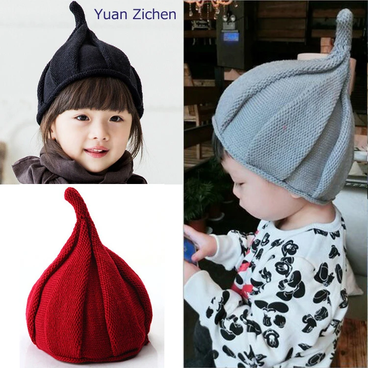 Ages 3-24M baby Hat Children Winter Hats For Girls&Boy Cotton Thick Warm Knitted Cattoon Pumpkin Toddler Hat Kid Crochet Newborn