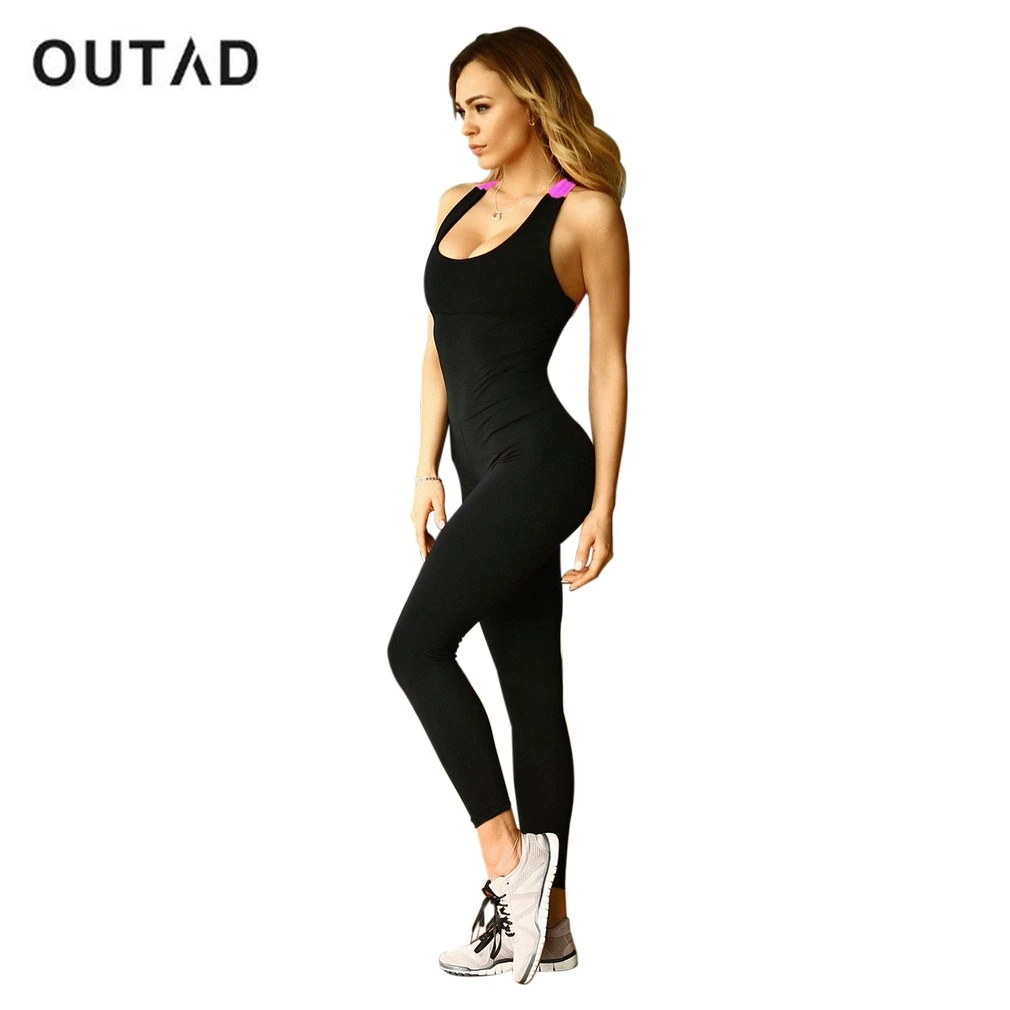 XS XXL Women Fitness Jumpsuits Elastic Sexy Lady Gym Suit Bodysuit