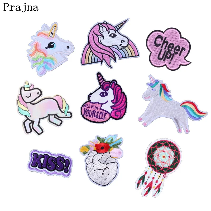 

Prajna Unicorn Stickers Stalker Patch Cute Cartoon Embroidery Badge Iron On Patches For Clothing Applique Backpack Patches