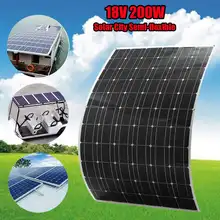 KINCO Solar Panel 200W 18V Mono Flexible Solar Panel China 12V Car Battery Charger 12V Monocrystalline silicon Cells +1.5m Cable